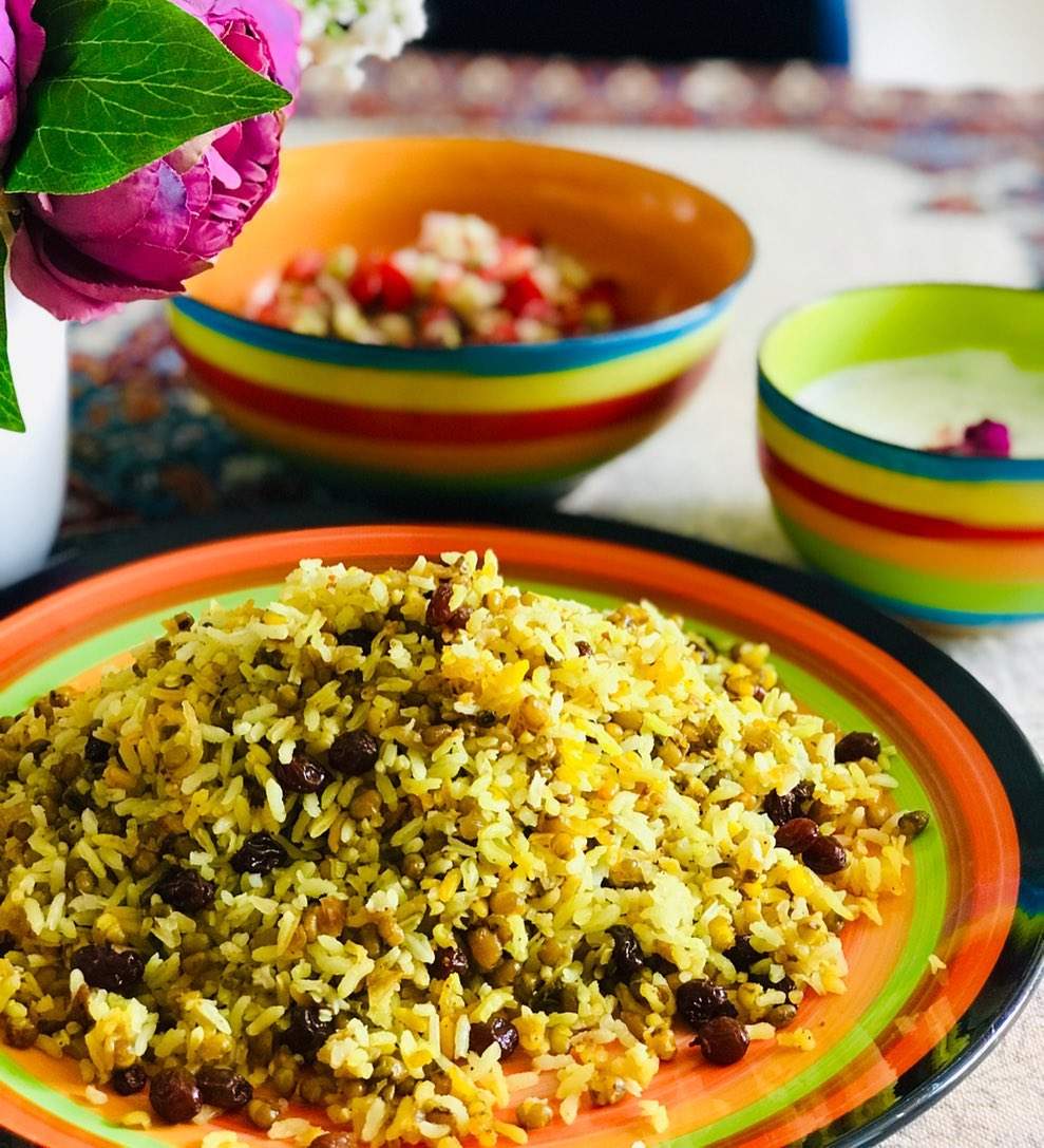 طرز تهیه ماش پلو خانگی خوشمزه و ساده (مرحله به مرحله)