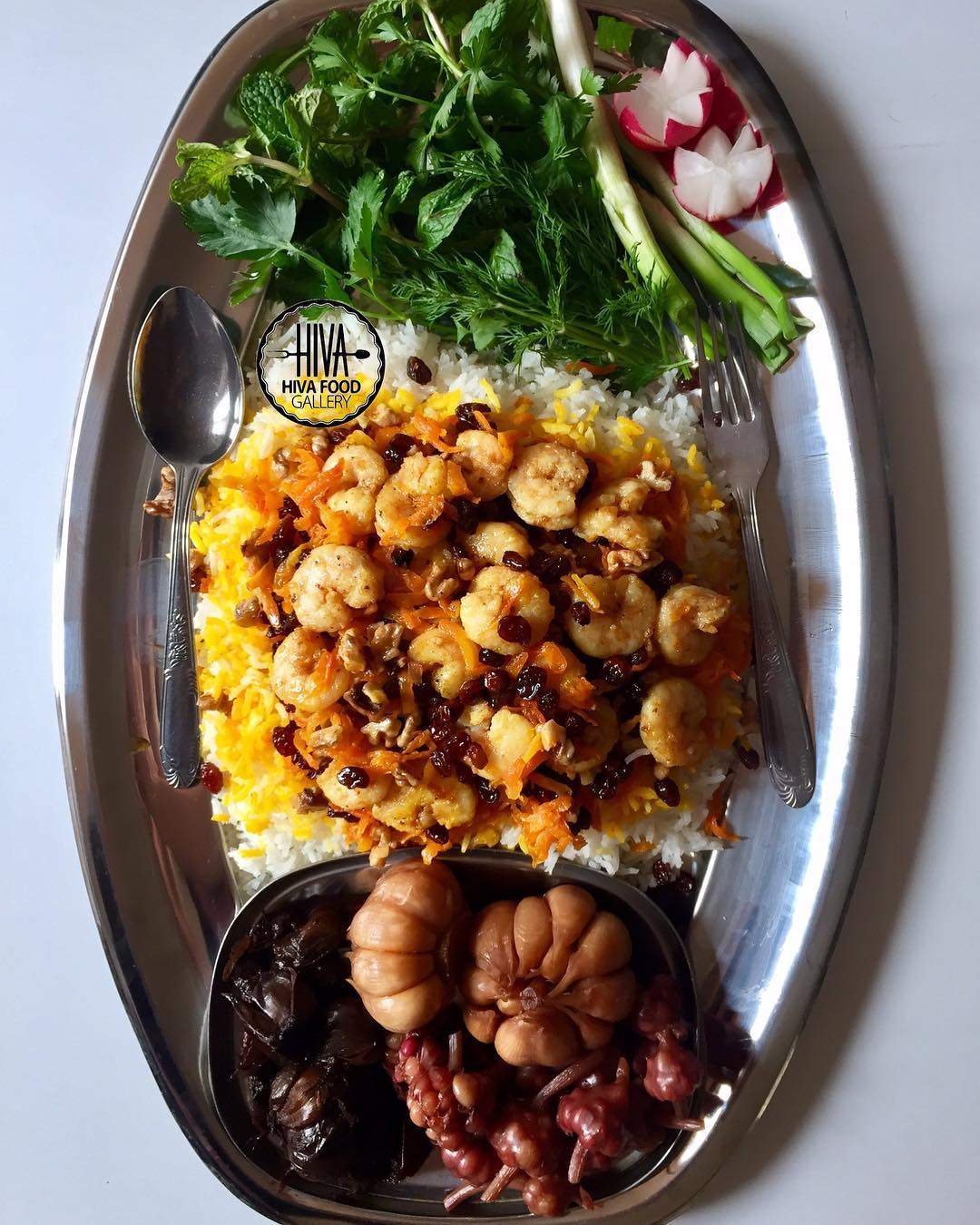 طرز تهیه پلو ميگو شيرازی خانگی خوشمزه و ساده (مرحله به مرحله)