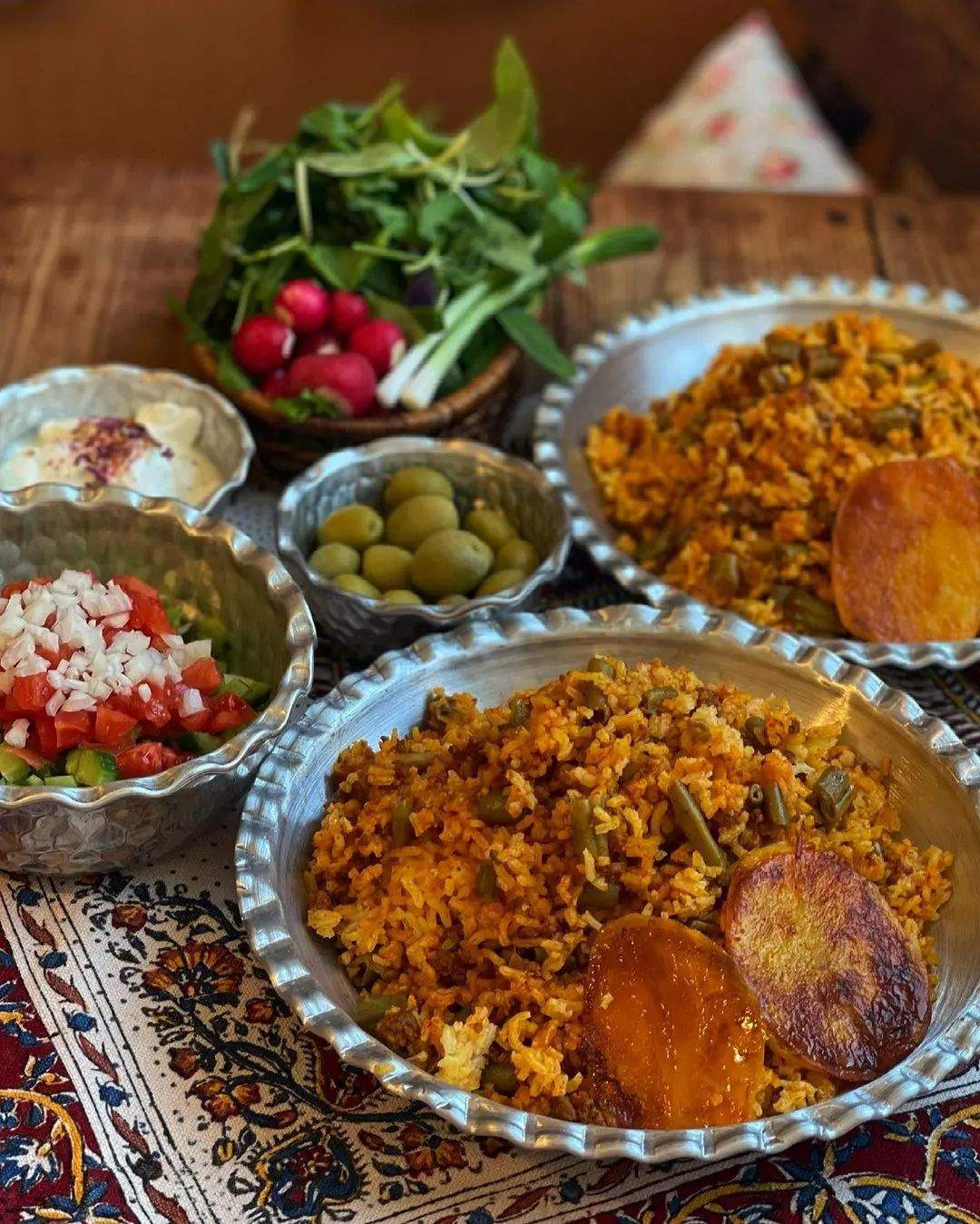 طرز تهیه لوبیا پلو با گوشت تکه ای خوشمزه و مجلسی به سبک رستورانی