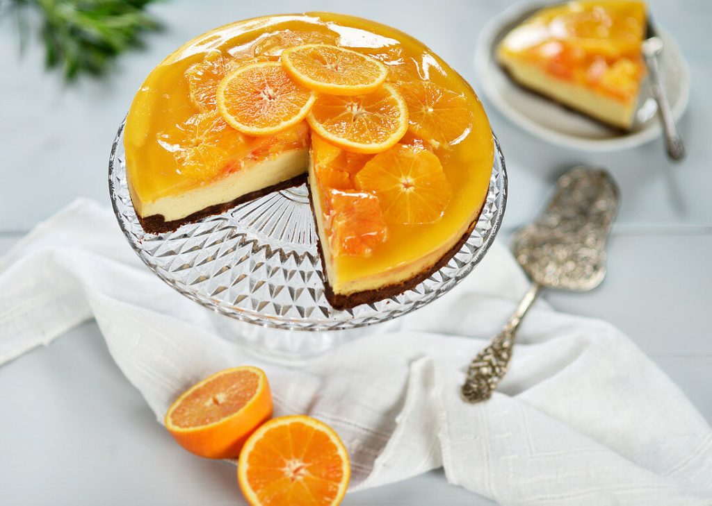 طرز تهیه کیک پرتقالی با ژله