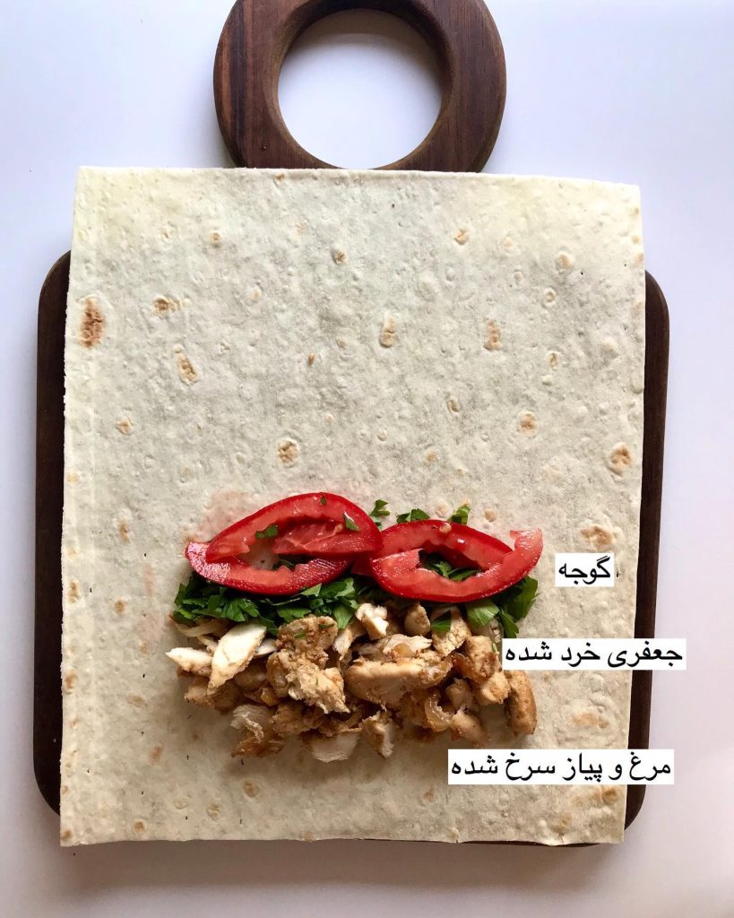 طرز تهیه ساندویچ مرغ لبنانی