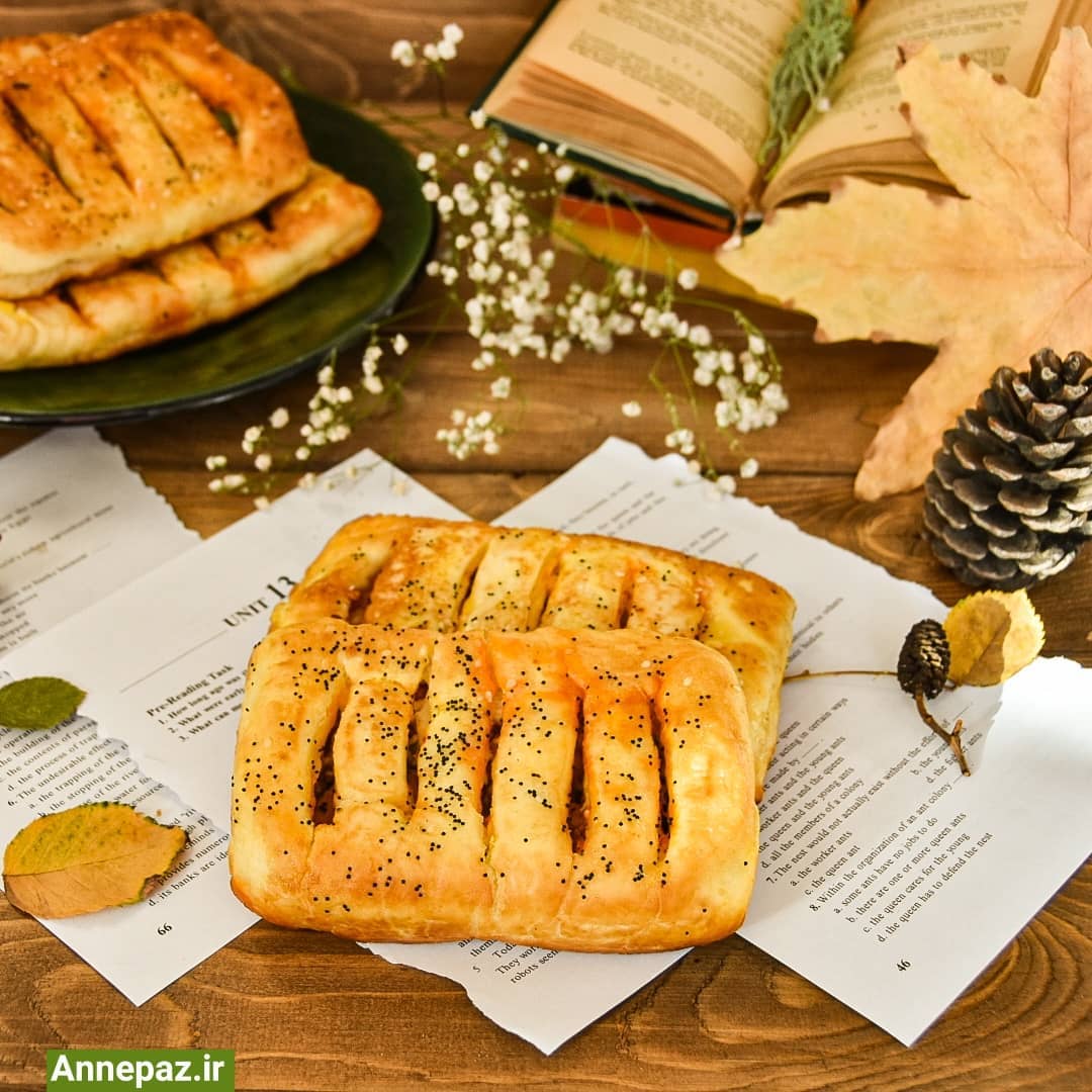 طرز تهیه اشترودل پیتزایی خوشمزه و مجلسی در فر طرز تهیه اشترودل پیتزایی خوشمزه و مجلسی در فر