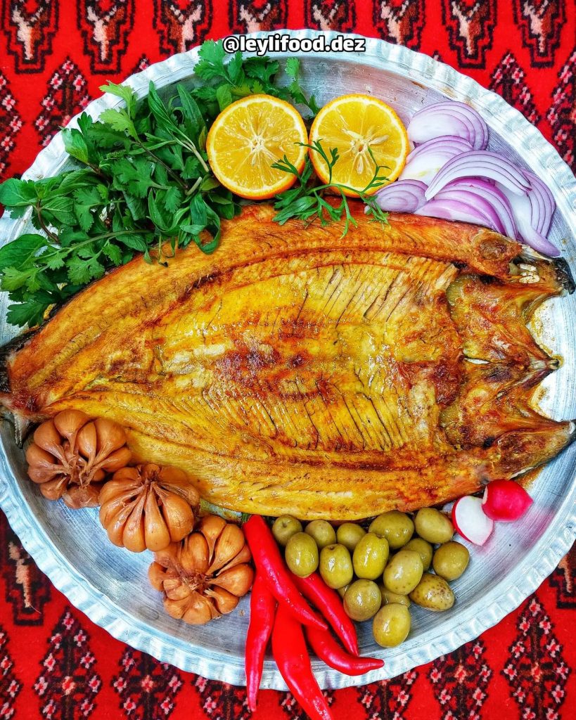 طرز تهیه ماهی با سس زعفران