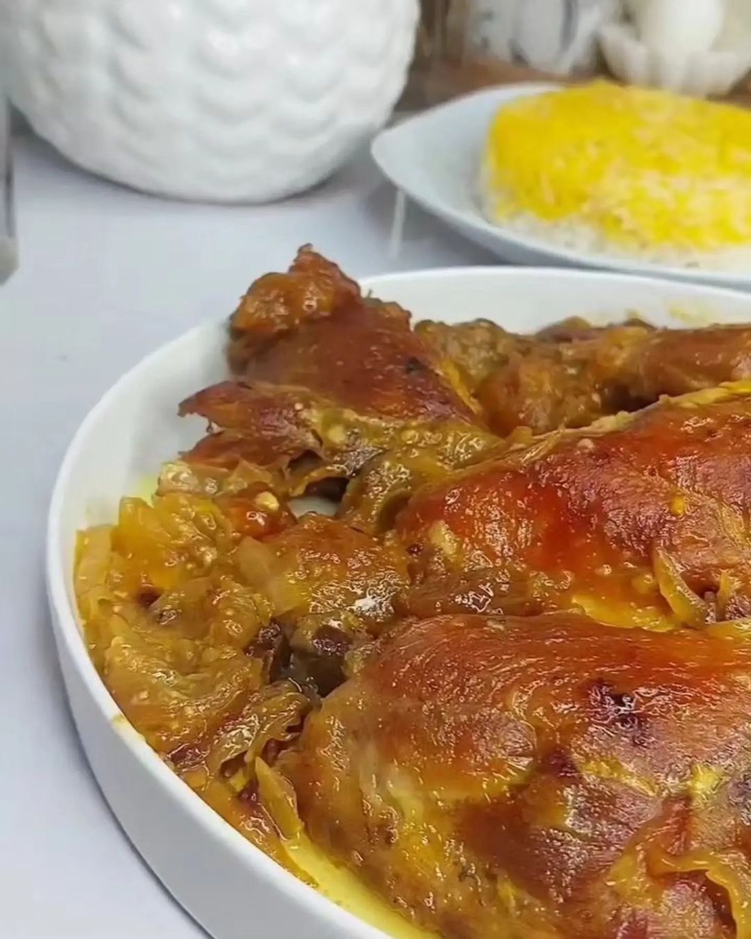 طرز تهیه زرشک پلو با مرغ بدون رب گوجه