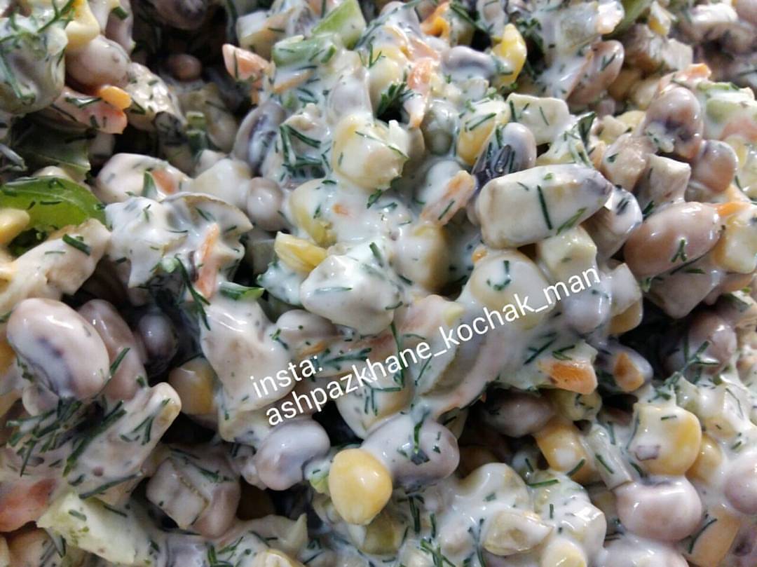 طرز تهیه سالاد لوبیا چشم بلبلی خوشمزه و ساده (مرحله به مرحله)