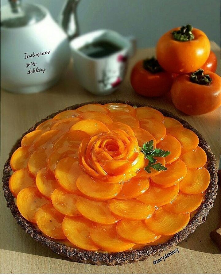 طرز تهیه تارت خرمالو خانگی خوشمزه و ساده (مرحله به مرحله)