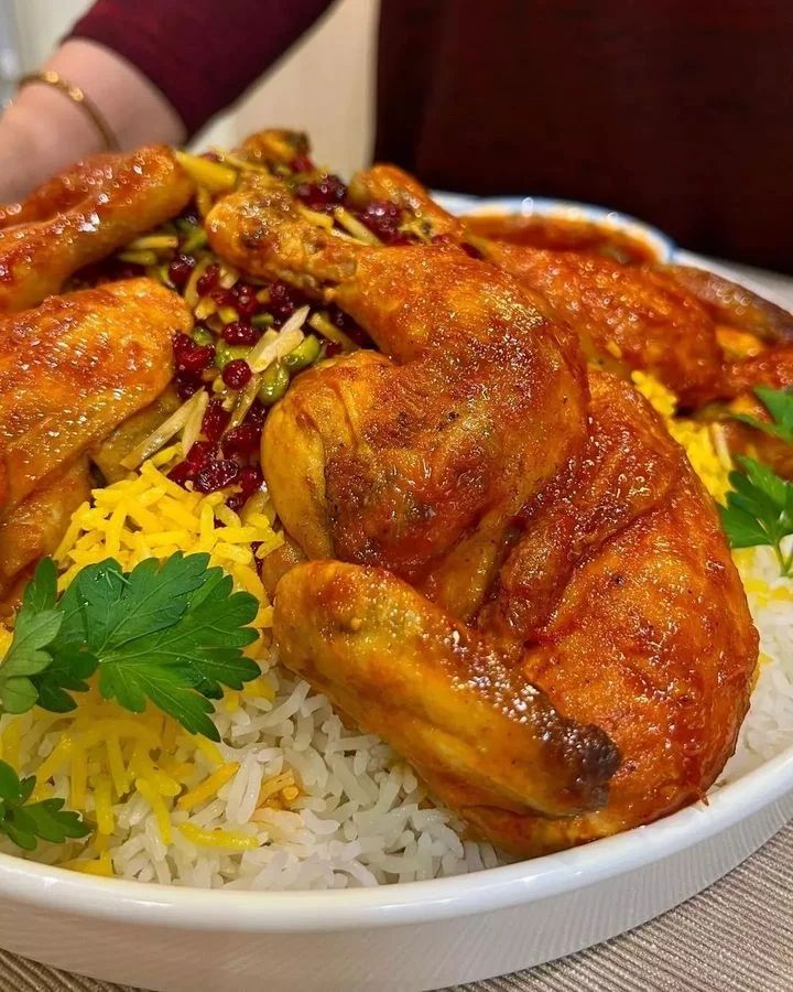 طرز تهیه زرشک پلو با ران مرغ