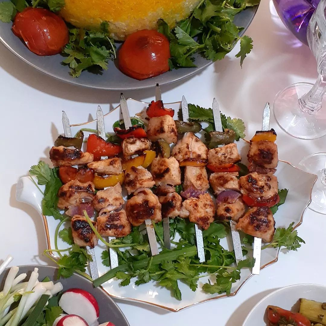 طرز تهیه جوجه کباب شیش طاووق