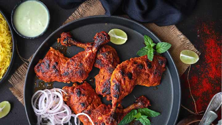 مراحل تهیه مرغ تندوری