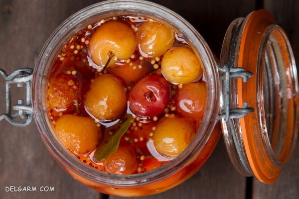 ترشی گیلاس : دستور تهیه ۳ مدل ترشی گیلاس در منزل