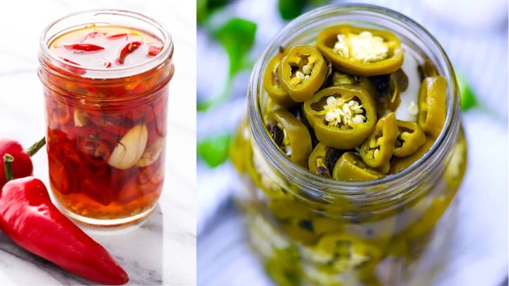 رسپی ترشی فلفل تند چرخ شده؛ چاشنی مخصوص و لذیذ
