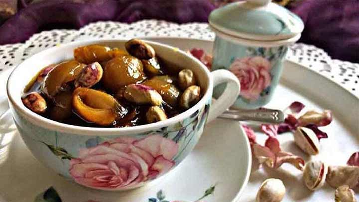 رسپی مربای چاقاله پسته خانگی؛ خوشمزه و مقوی