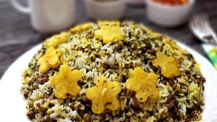 مراحل تهیه عدس‌ پلو دشت مغان