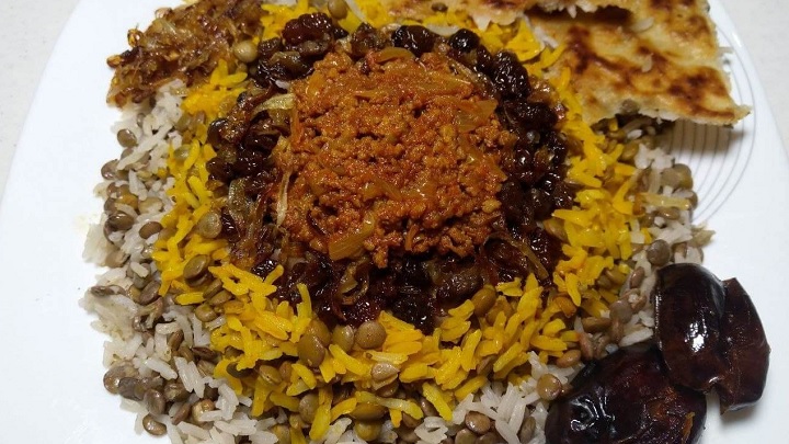 رسپی مخصوص عدس پلو به روش اصیل خرم آبادی