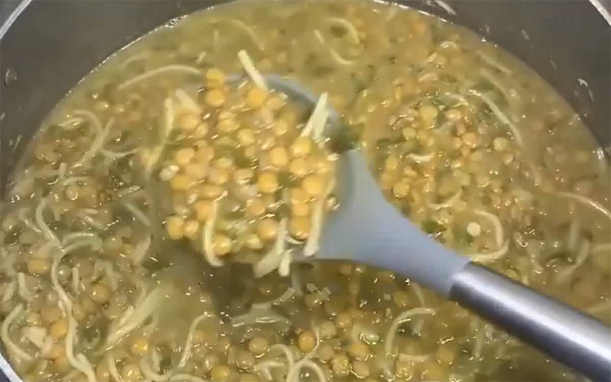 مواد لازم و آموزش آش عدس برای 2 یا 4 یا 6 نفر | تناسب ساده