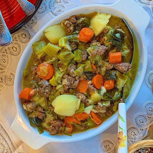 مواد لازم و آموزش خوراک تره فرنگی برای 2 یا 4 یا 6 نفر | تناسب ساده