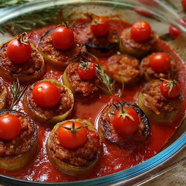 مواد لازم و آموزش خوراک گوشت و بادمجان برای 2 یا 4 یا 6 نفر | تناسب ساده