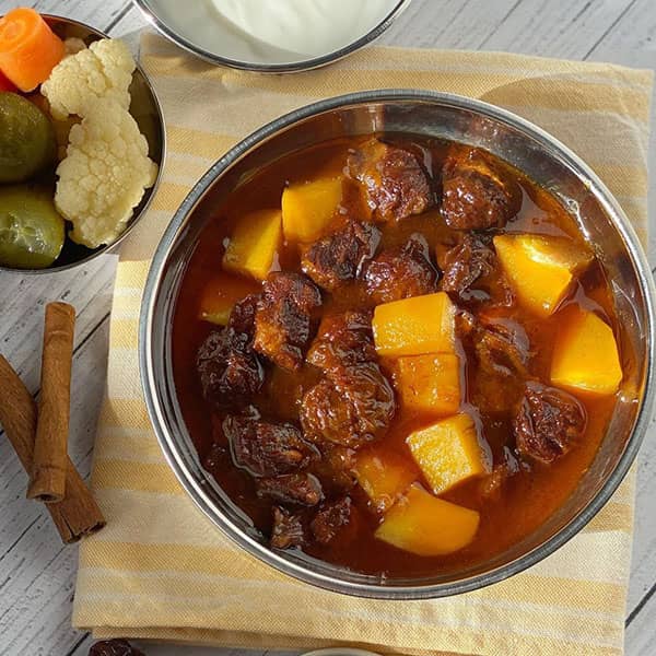 مواد لازم و آموزش خورش آلوچه برای 2 یا 4 یا 6 نفر | تناسب ساده