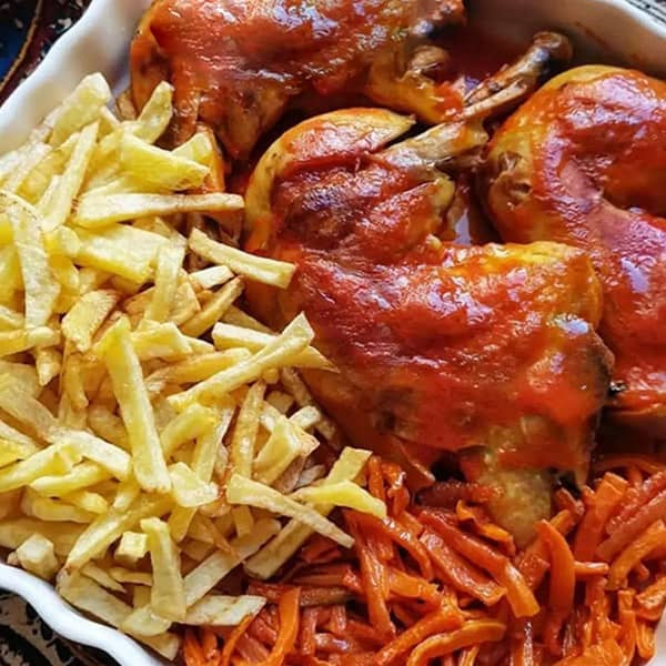 مواد لازم و آموزش خورش مرغ برای 2 یا 4 یا 6 نفر | تناسب ساده
