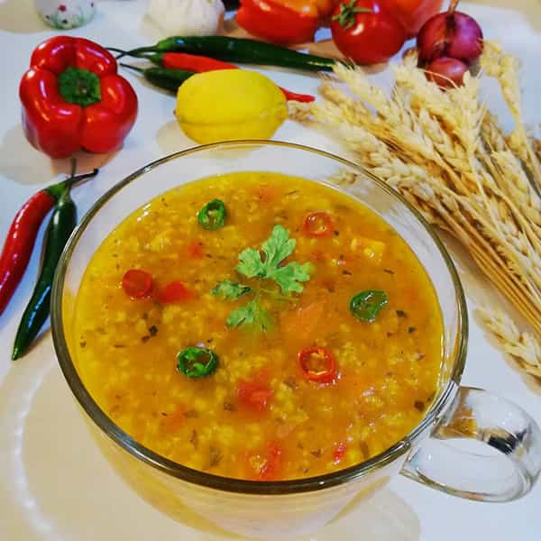 مواد لازم و آموزش سوپ گندم برای 2 یا 4 یا 6 نفر | تناسب ساده