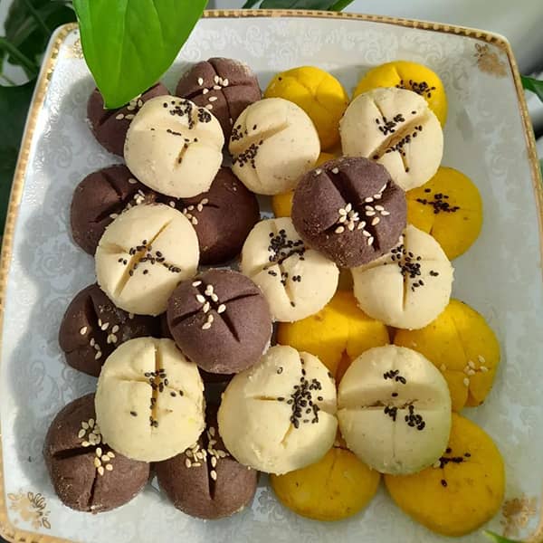 مواد لازم و آموزش شیرینی قندی بدون فر خانگی (مرحله به مرحله)
