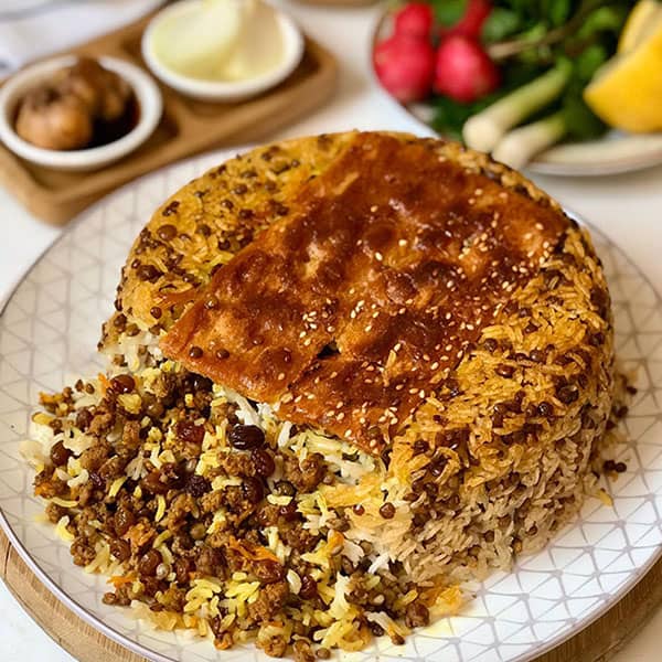 مواد لازم و آموزش عدس پلو شکم پر برای 2 یا 4 یا 6 نفر | تناسب ساده