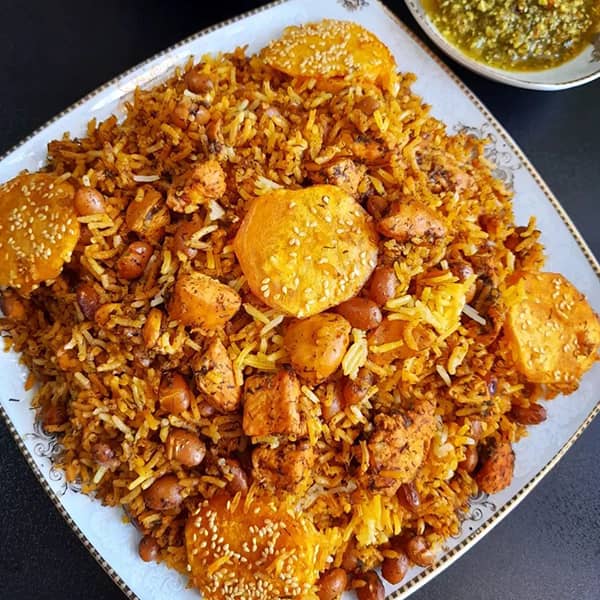 مواد لازم و آموزش پلو لوبیا چیتی برای 2 یا 4 یا 6 نفر | تناسب ساده