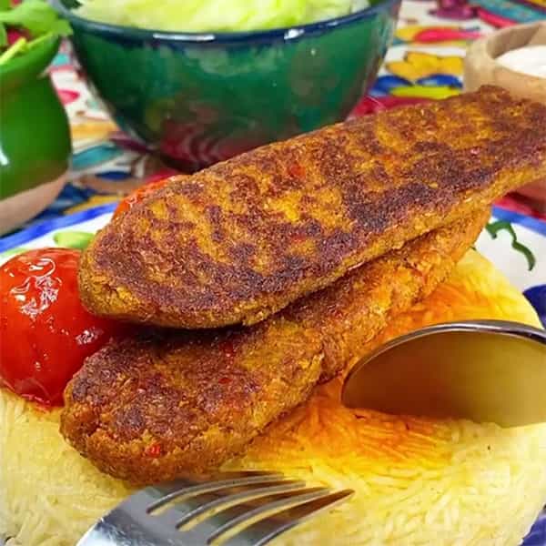 مواد لازم و آموزش کباب تابه ای گیاهی برای 2 یا 4 یا 6 نفر | تناسب ساده