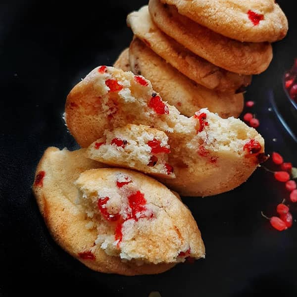 مواد لازم و آموزش کوکی زرشک خانگی (مرحله به مرحله)