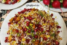 مواد لازم و آموزش انار پلو خانگی (مرحله به مرحله)
