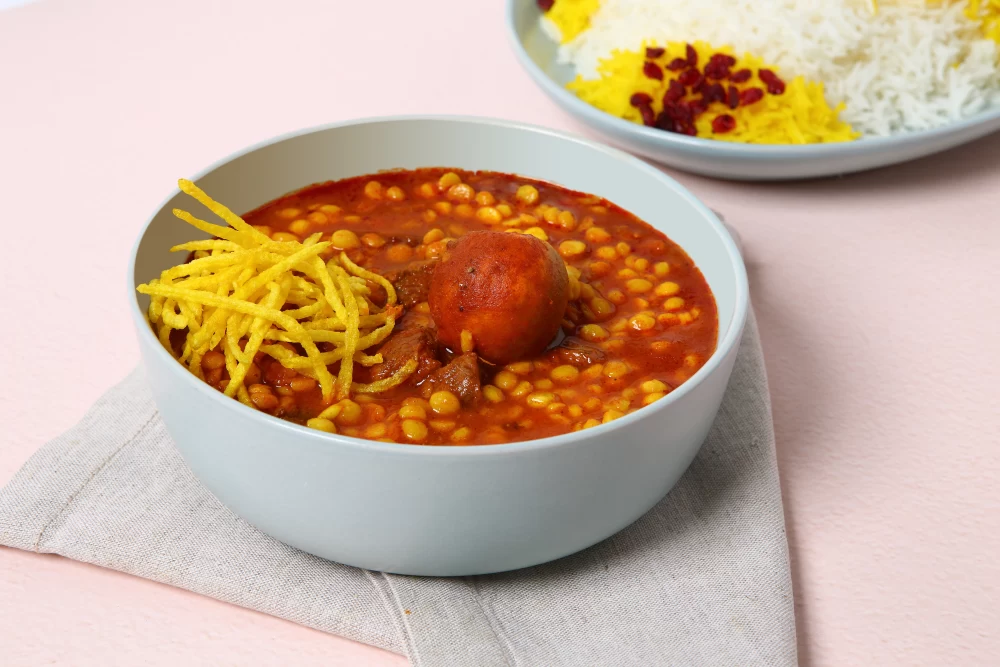 روش پخت خورش قیمه لعاب‌دار