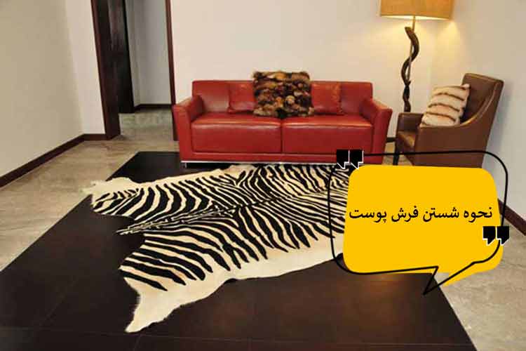 نحوه شستن فرش پوست