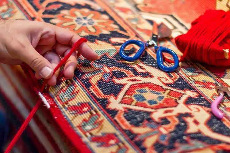 رفوی فرش ماشینی و دستباف در منزل + مراحل ترمیم و رفوگری فرش
