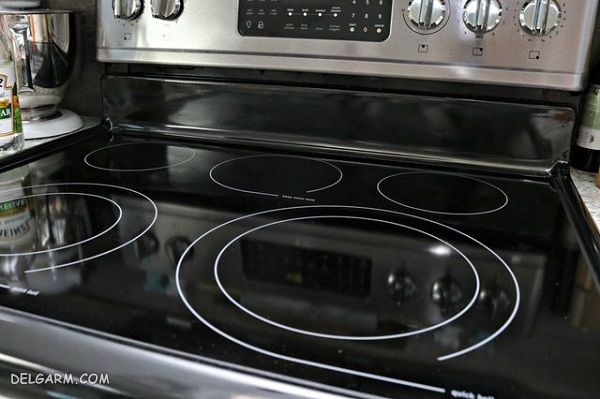 آموزش پاک کردن پلاستیک ذوب شده از روی اجاق گاز شیشه ای + عکس