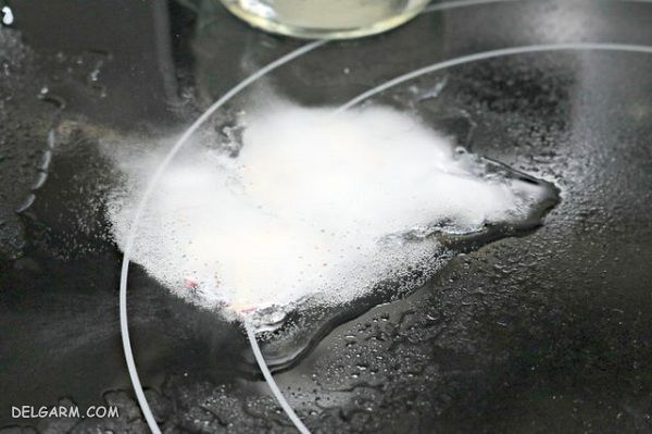 آموزش پاک کردن پلاستیک ذوب شده از روی اجاق گاز شیشه ای + عکس