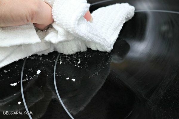 آموزش پاک کردن پلاستیک ذوب شده از روی اجاق گاز شیشه ای + عکس
