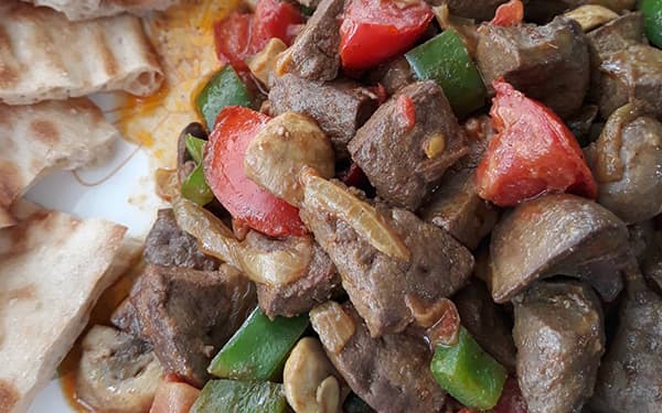 مواد لازم و آموزش خوراک جگر خانگی (مرحله به مرحله)