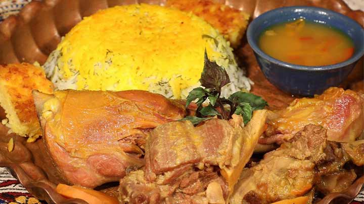 رسپی باقالی پلو با ماهیچه مجلسی