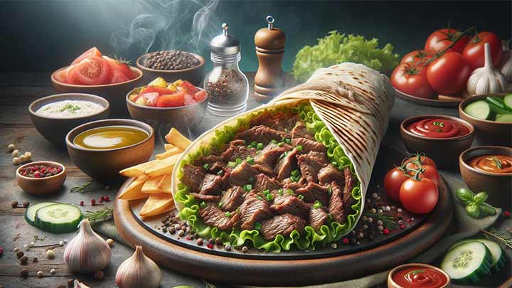 مراحل تهیه شاورمای گوشت