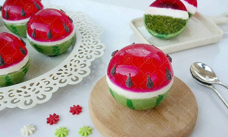 رسپی چیزکیک مدرن هندوانه؛ چیزکیک خوشمزه شب یلدا