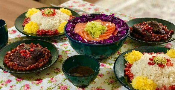 شب یلدا چی درست کنیم؟ ۳۸ دسر و غذای یلدایی مرغ ناردونه-مرغ اناری
