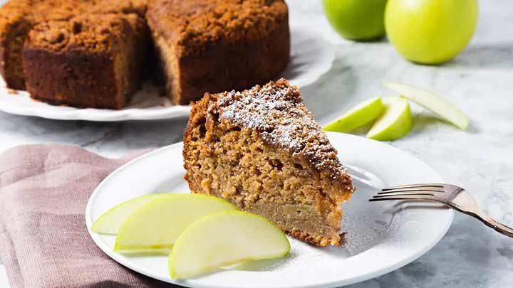 رسپی یک شیرینی خوشمزه با سیب و گردو