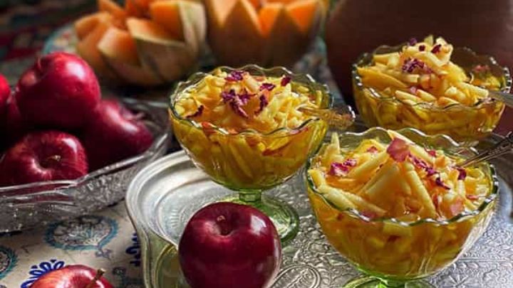 رسپی یک دسر خوشمزه با سیب گلاب
