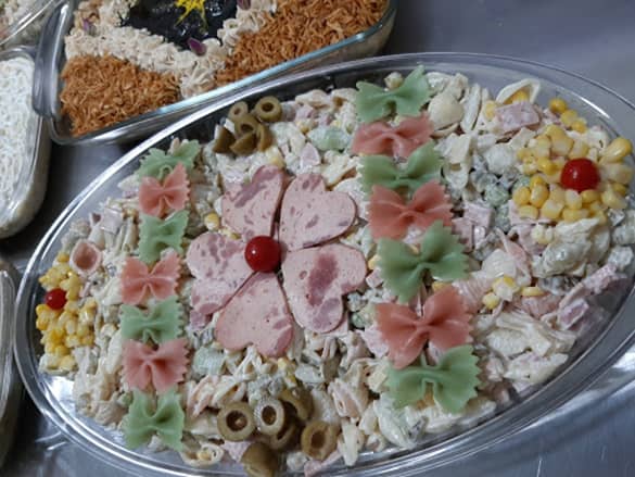 سالاد ماکارونی رنگی