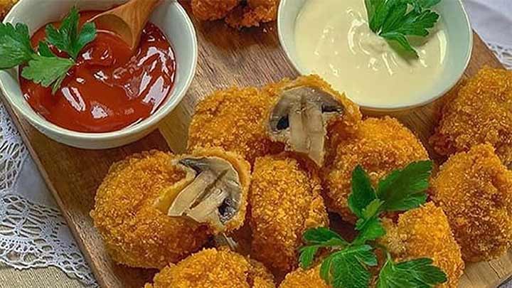 با قارچ سه سوته یک غذای خوشمزه درست کن!