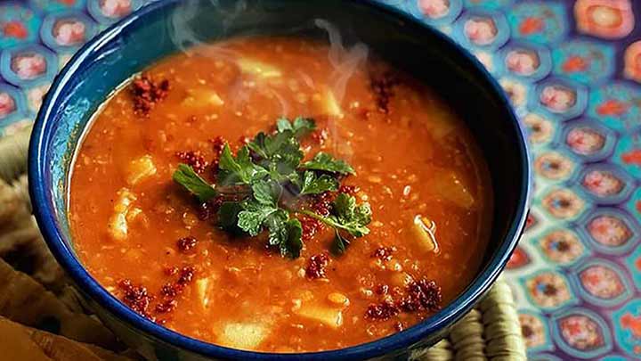 خورش خوشمزه عدس قرمز