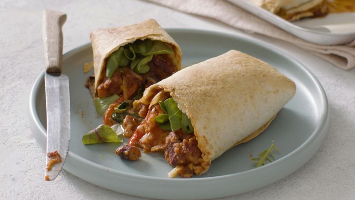مراحل تهیه بوریتوی لوبیا