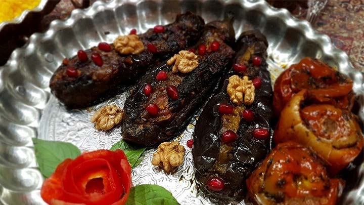 رسپی "بادمجان کباب" گیلانی