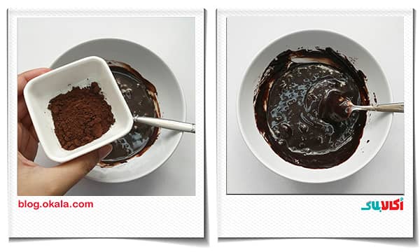 مراحل تهیه بستنی اسکوپی شکلاتی