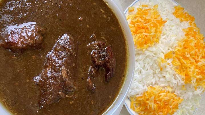 رسپی خورشت فسنجون با مرغ